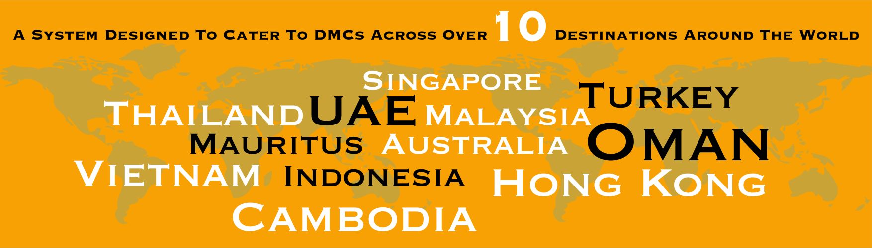 A system designed to cater to DMCs across over multiple destnations around the world